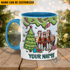 Uni Horse Christmas Personalized Name Two Tone Mug