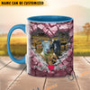 Uni Goat Couple Personalized Name Two Tone Mug