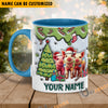 Uni Pig Christmas Personalized Name Two Tone Mug