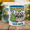 Uni Holstein Christmas Personalized Name Two Tone Mug