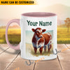 Uni Shorthorn Personalized Name Two Tone Mug