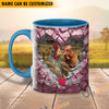 Uni Chicken Couple Personalized Name Two Tone Mug