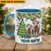 Uni Charolais Christmas Personalized Name Two Tone Mug