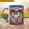 Uni Brahman Couple Personalized Name Two Tone Mug