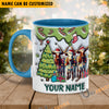 Uni Texas Longhorn Christmas Personalized Name Two Tone Mug