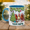 Uni Chicken Christmas Personalized Name Two Tone Mug