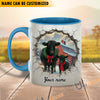 Uni Personalized Name Christmas Farmyard Mug (14 Cattle Breeds)