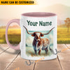 Uni Texas Longhorn Personalized Name Two Tone Mug