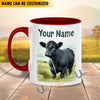 Uni Black Angus Personalized Name Two Tone Mug