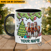 Uni Horse Christmas Personalized Name Two Tone Mug