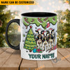 Uni Holstein Christmas Personalized Name Two Tone Mug