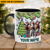 Uni Texas Longhorn Christmas Personalized Name Two Tone Mug