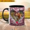 Uni Chicken Couple Personalized Name Two Tone Mug