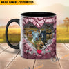 Uni Goat Couple Personalized Name Two Tone Mug