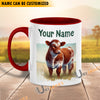 Uni Shorthorn Personalized Name Two Tone Mug