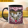 Uni Brahman Couple Personalized Name Two Tone Mug