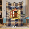 Uni Personalized Farm Name & Established Year Barn Door Blanket (10 Cattle Breeds)