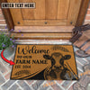 Uni Holstein Peekaboo Custom Farm Name Custom Year Coir Doormat