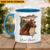 Uni Horse Funny Personalized Name Two Tone Mug