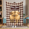 Uni Personalized Adorable Twin Cows Cozy Blanket (10 Cattle Breeds)