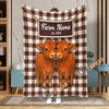 Uni Personalized Adorable Twin Cows Cozy Blanket (10 Cattle Breeds)