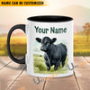 Uni Black Angus Personalized Name Two Tone Mug