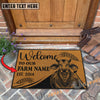 Uni Brahman Peekaboo Custom Farm Name Custom Year Coir Doormat