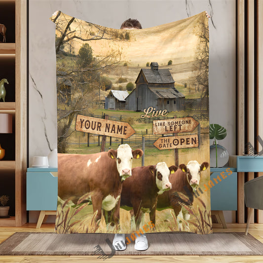 Uni Simmental Life Live Someone Left The Gate Open 3D Blanket