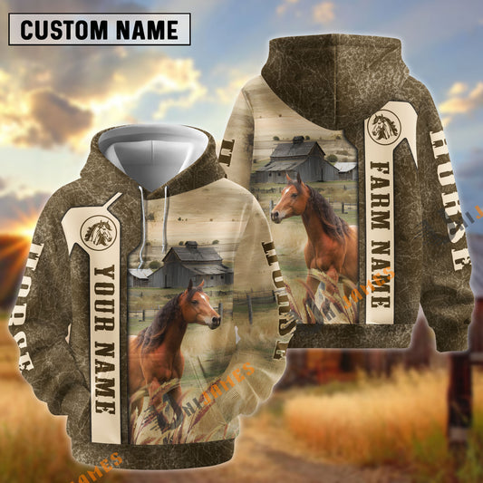 Uni Horse Customize Name, Farm Name Unique Pattern Hoodie