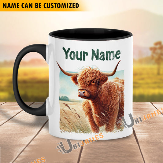 Uni Highland Personalized Name Two Tone Mug