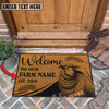 Uni Sheep Peekaboo Custom Farm Name Custom Year Coir Doormat