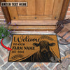 Uni Jersey Peekaboo Custom Farm Name Custom Year Coir Doormat