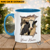 Uni Holstein Funny Personalized Name Two Tone Mug