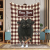 Uni Personalized Adorable Twin Cows Cozy Blanket (10 Cattle Breeds)
