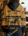 Uni Personalized Coir Pattern Name & Farm Name Cattle Hoodie