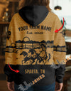 Uni Personalized Coir Pattern Name & Farm Name Cattle Hoodie