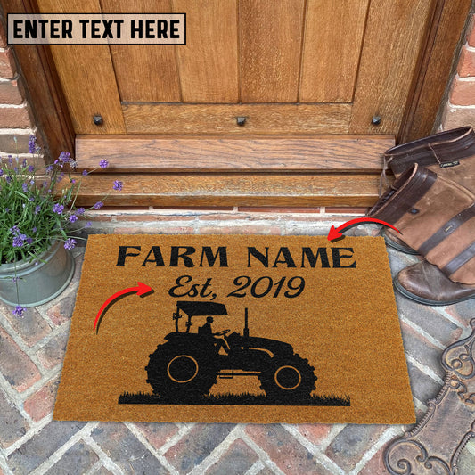 Uni Tractor Custom Farm Name Custom Year Coir Doormat