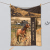 Uni Personalized Name Horse Peaceful Farm 3D Blanket