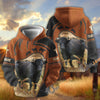 Uni Dexter Leather Pattern Custom Name, Farm Name 3D Hoodie