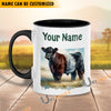 Uni Belted Galloway Personalized Name Two Tone Mug