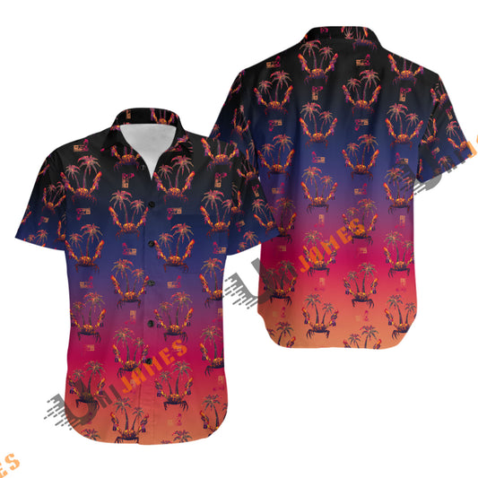 UniJames Comfort Synth Crab Button Down (Pearl Snaps) For Men