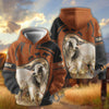 Uni Brahman Leather Pattern Custom Name, Farm Name 3D Hoodie