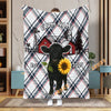 UniJames Personalized Farmhouse Plaid Cow Blanket (12 Cattle Breeds)