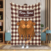 Uni Personalized Adorable Twin Cows Cozy Blanket (10 Cattle Breeds)
