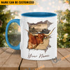 Uni TX Longhorn Funny Personalized Name Two Tone Mug