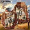 Uni Brahman Customize Name, Farm Name Brown Hoodie