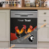 Uni Chicken Cattle Metal Pattern Custom Name Dishwasher Door Cover