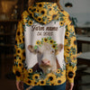 Uni Sunflower Crown Cow – Personalized Farm Hoodie (8 Cattle Breeds)