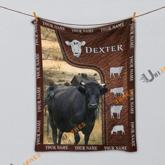 Uni Personalized Name Dexter Farm Super Soft Blanket