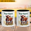 Uni Shorthorn Personalized Name Two Tone Mug